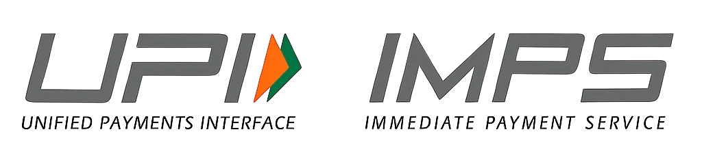 UPI and IMPS withdrawal logos